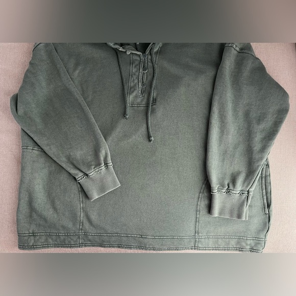 Aerie Beach Weekend Oversized Hoodie In Army / Olive Green Size M - Picture 6 of 11